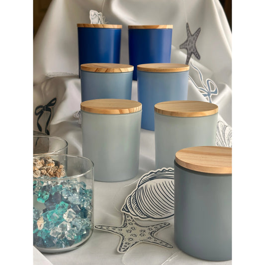 "The Summer I Held on to the Spark – Choose Your Team Inspired Candle Collection | Four Blue Jar Styles – Golden Hour & Selenite Glow Scents"