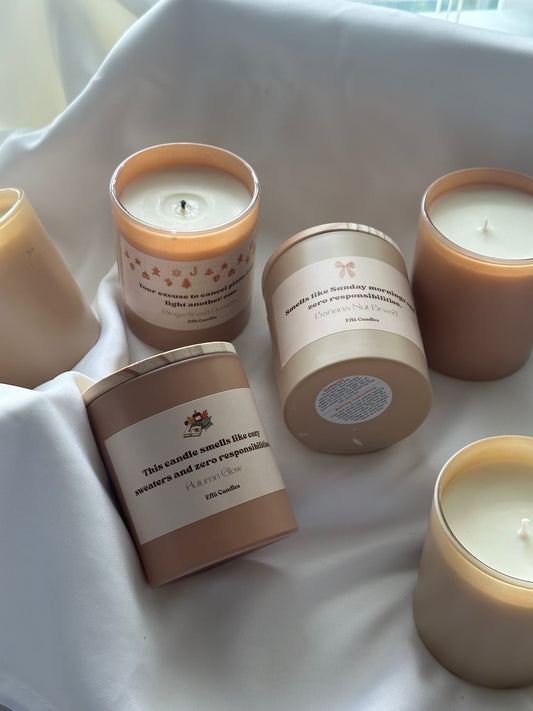 Gingerbread soy candle – handcrafted scented candles made with natural soy wax, cozy and sweet fall candles for home décor.