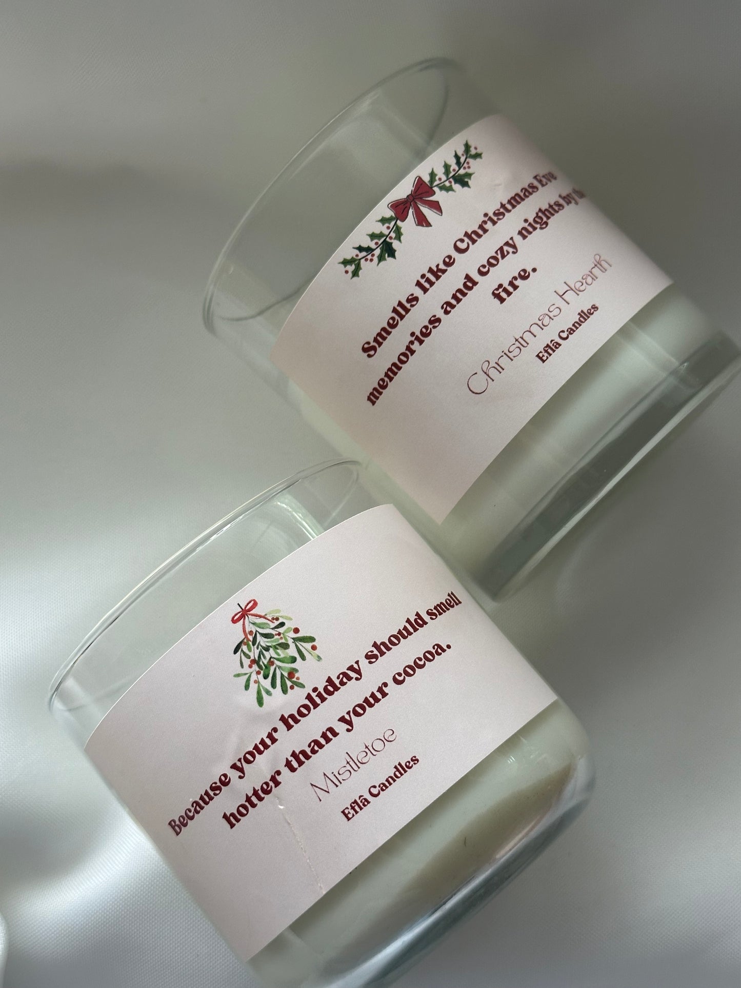 Christmas Hearth Soy Candle – Festive Holiday Scented Candles for Cozy Nights