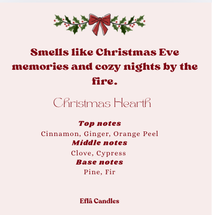 Christmas Hearth Soy Candle – Festive Holiday Scented Candles for Cozy Nights