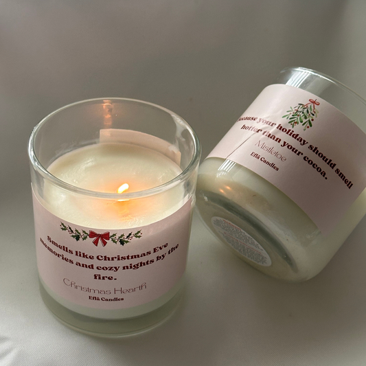 Christmas Hearth Soy Candle – Festive Holiday Scented Candles for Cozy Nights
