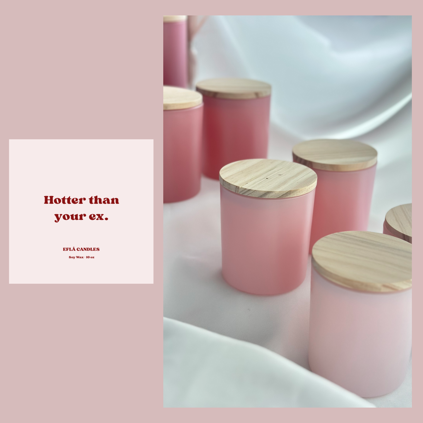 “Hotter Than Your Ex” – Bold Scented Soy Candle | Custom Jar & Fragrance | Funny Gift