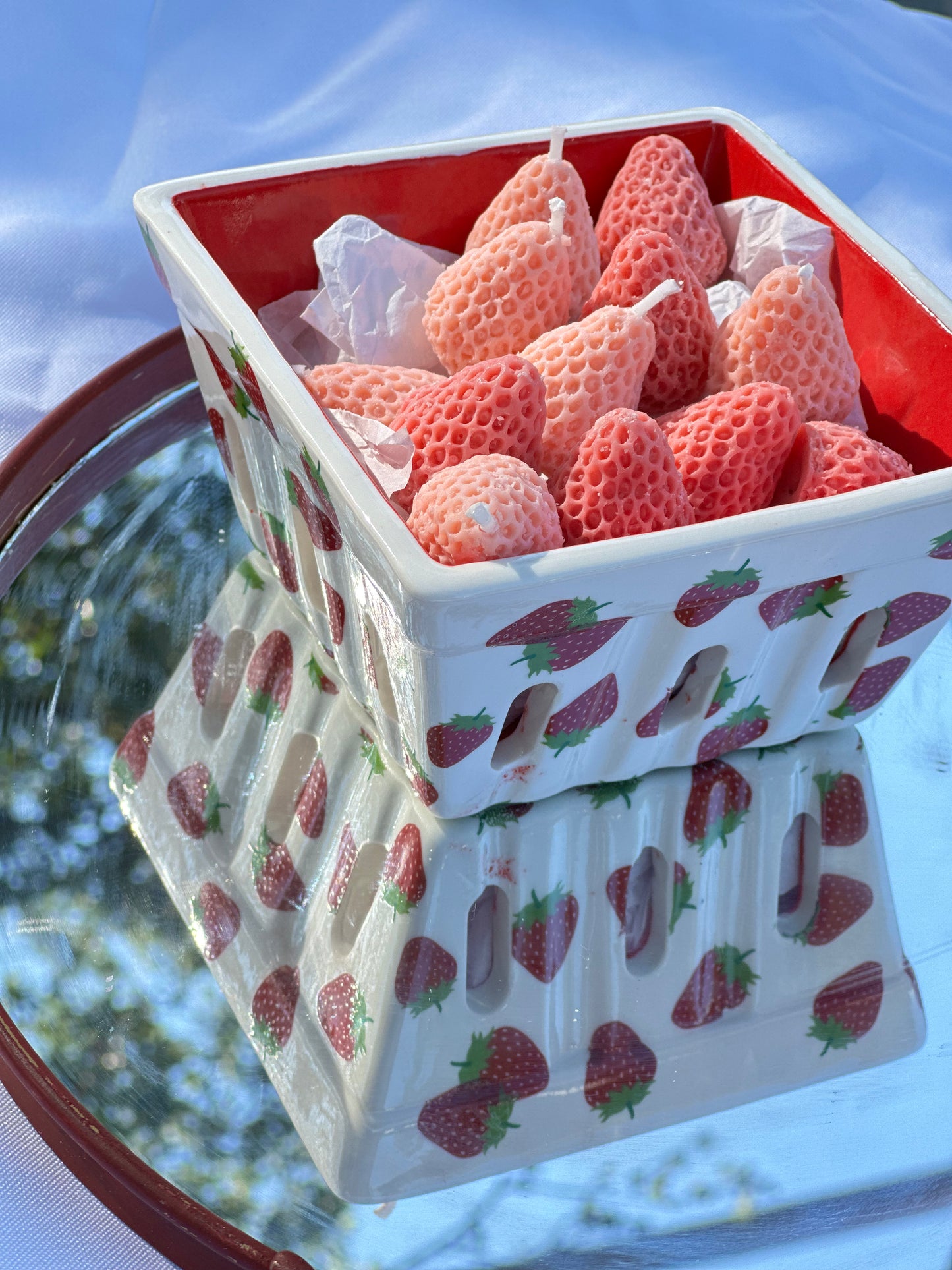Strawberry Basket – Mini Candle & Wax Melt Gift Set