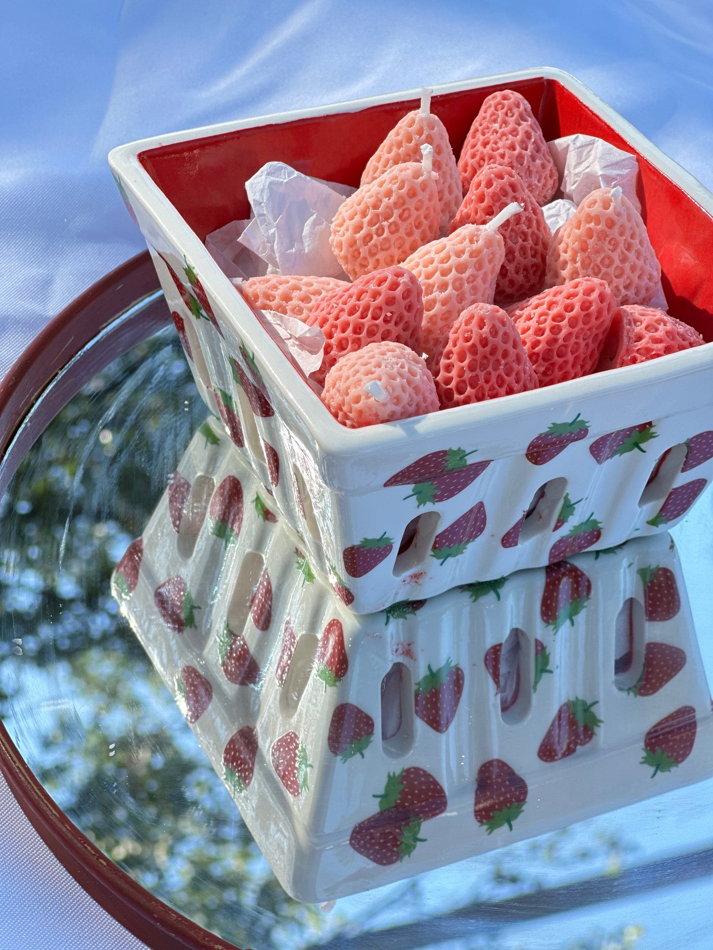 Strawberry Basket – Mini Candle & Wax Melt Gift Set