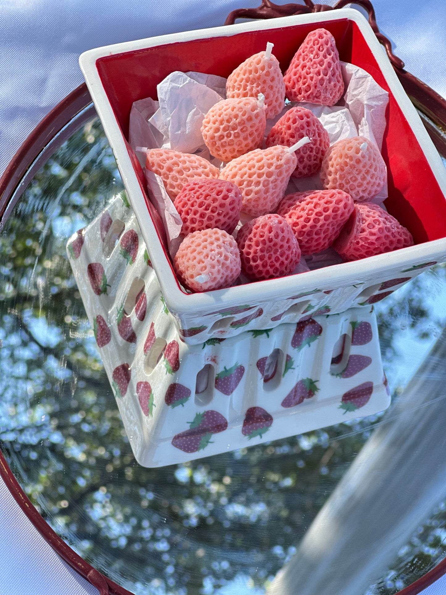 Strawberry Basket – Mini Candle & Wax Melt Gift Set