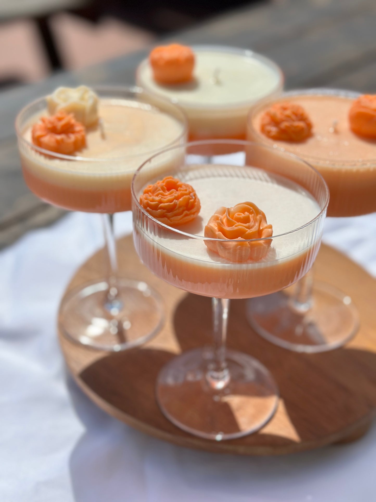 Custom Bloom Martini Candle