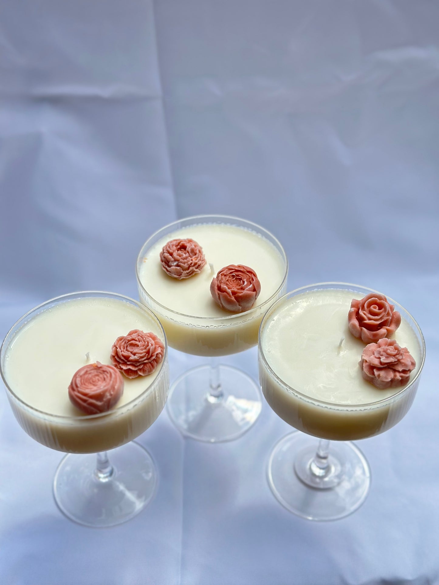 Custom Bloom Martini Candle