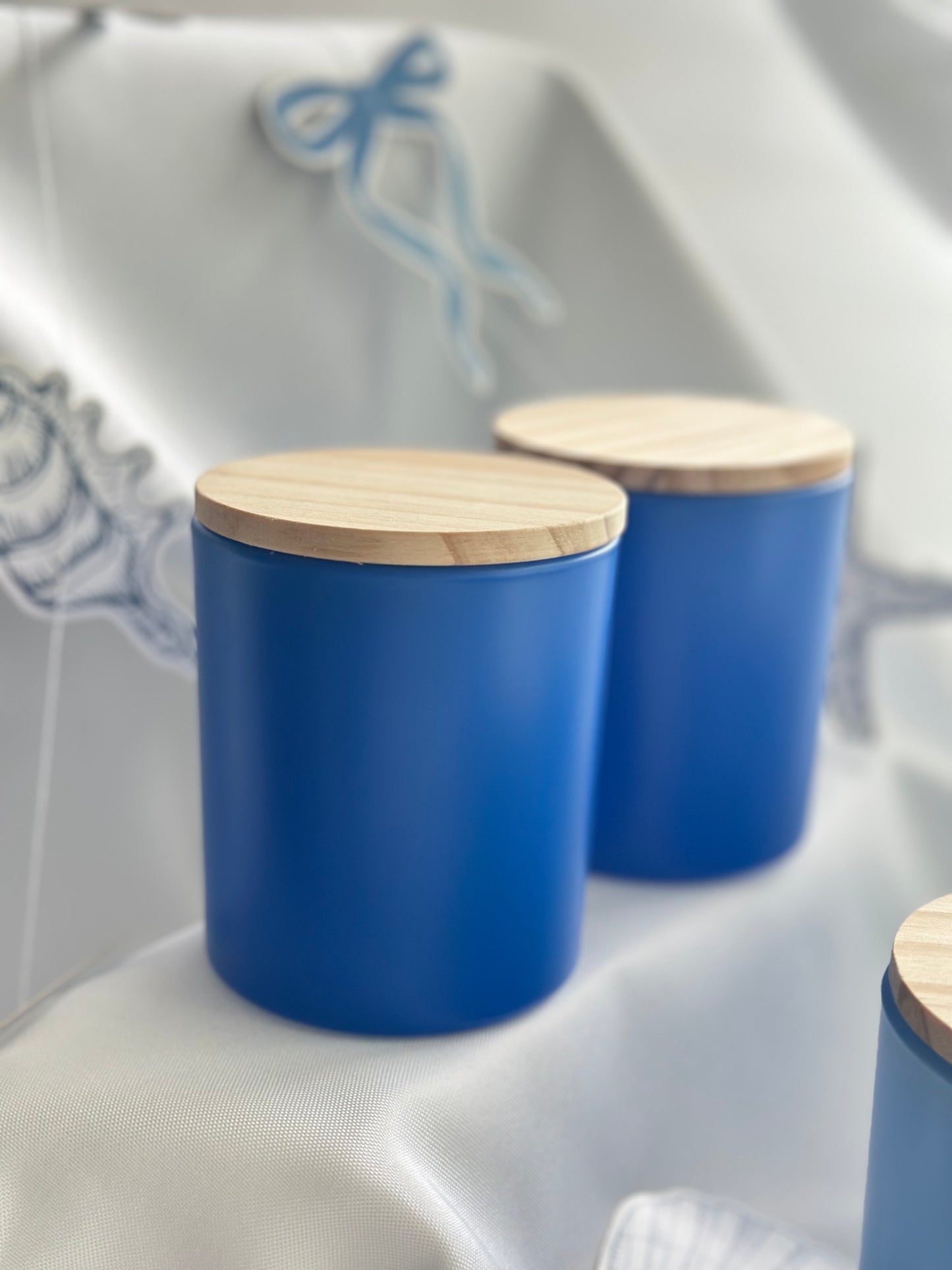 "The Summer I Held on to the Spark – Choose Your Team Inspired Candle Collection | Four Blue Jar Styles – Golden Hour & Selenite Glow Scents"