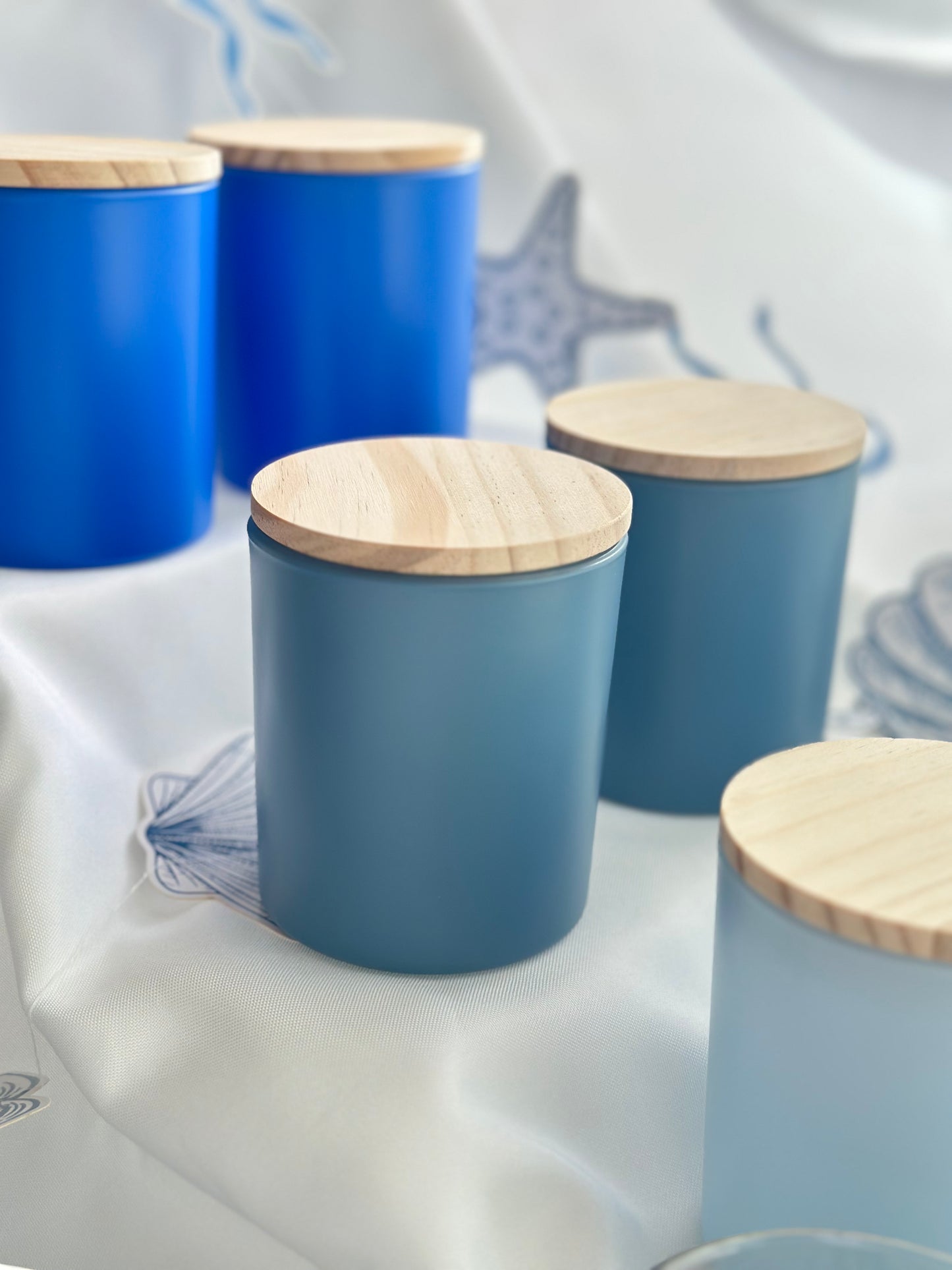 "The Summer I Held on to the Spark – Choose Your Team Inspired Candle Collection | Four Blue Jar Styles – Golden Hour & Selenite Glow Scents"