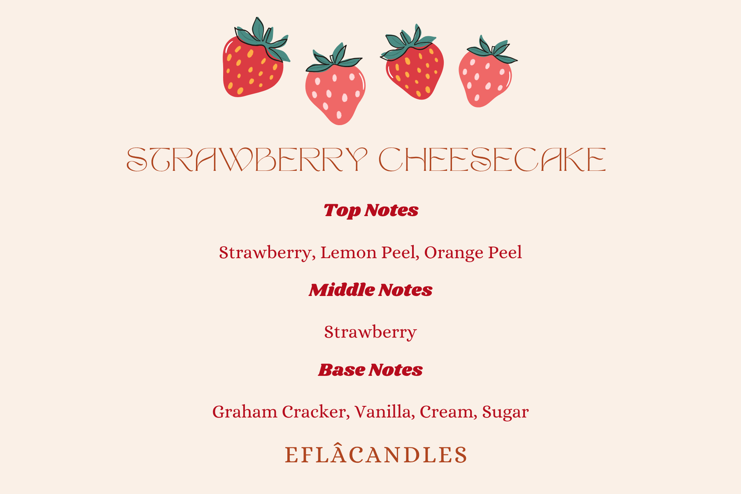 Strawberry Cheesecake  - Natural Soy Candle
